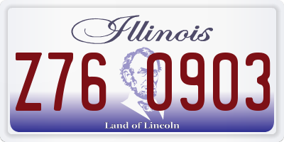 IL license plate Z760903