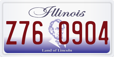 IL license plate Z760904