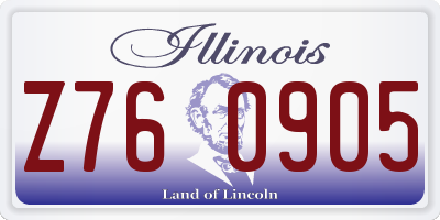 IL license plate Z760905