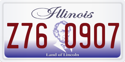 IL license plate Z760907