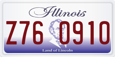 IL license plate Z760910