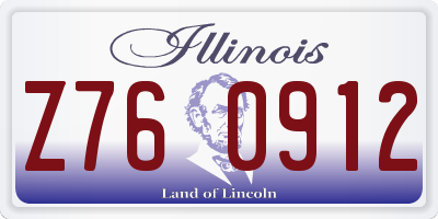 IL license plate Z760912