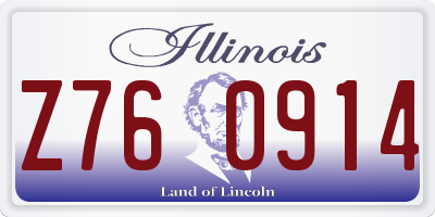 IL license plate Z760914
