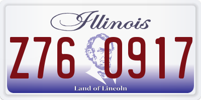 IL license plate Z760917