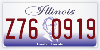 IL license plate Z760919