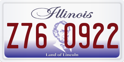 IL license plate Z760922