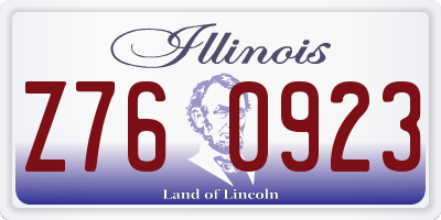 IL license plate Z760923