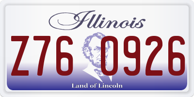 IL license plate Z760926