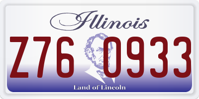 IL license plate Z760933