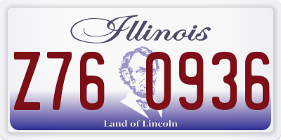IL license plate Z760936