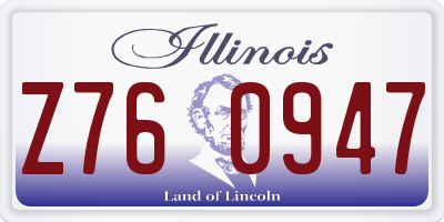 IL license plate Z760947