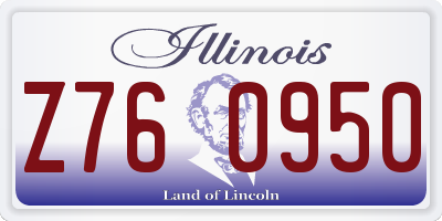 IL license plate Z760950