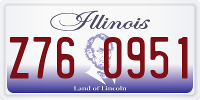 IL license plate Z760951