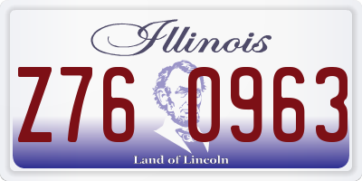 IL license plate Z760963