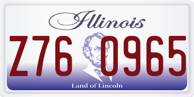 IL license plate Z760965