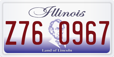 IL license plate Z760967