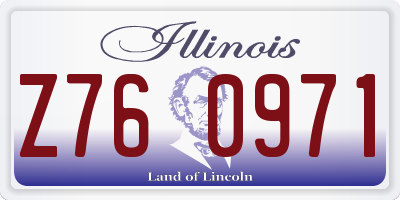 IL license plate Z760971