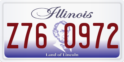 IL license plate Z760972