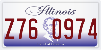 IL license plate Z760974
