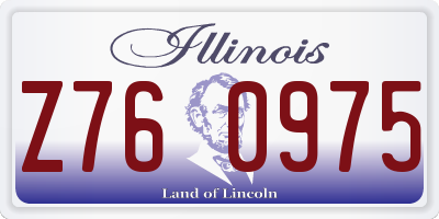 IL license plate Z760975