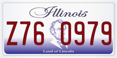 IL license plate Z760979