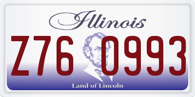 IL license plate Z760993