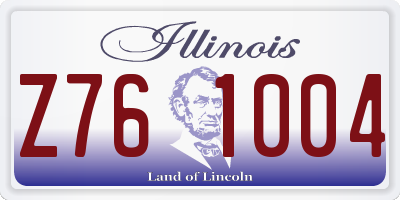 IL license plate Z761004