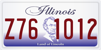 IL license plate Z761012