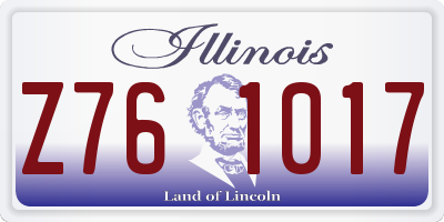 IL license plate Z761017