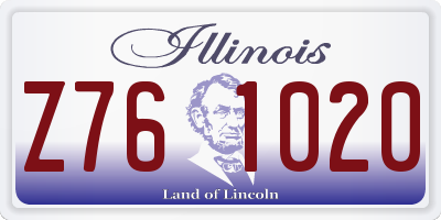 IL license plate Z761020