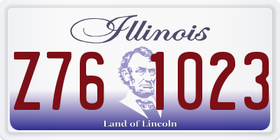 IL license plate Z761023