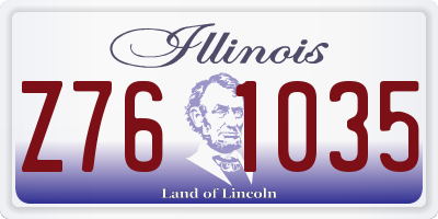 IL license plate Z761035