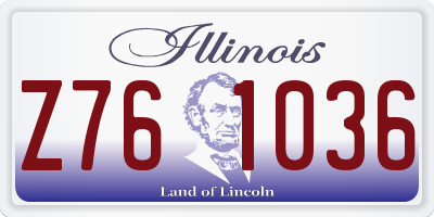 IL license plate Z761036
