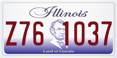 IL license plate Z761037