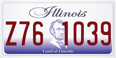 IL license plate Z761039
