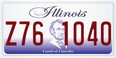 IL license plate Z761040