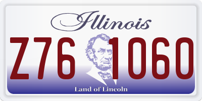 IL license plate Z761060
