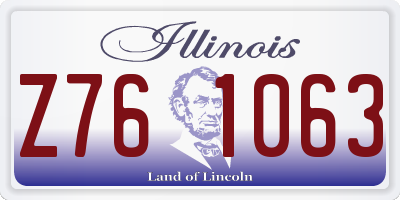IL license plate Z761063