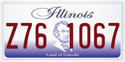 IL license plate Z761067