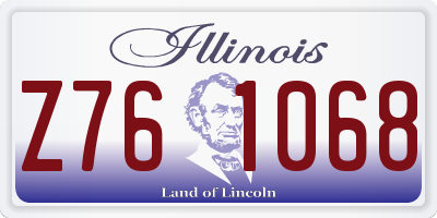 IL license plate Z761068
