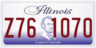 IL license plate Z761070
