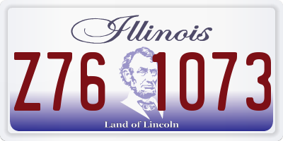 IL license plate Z761073