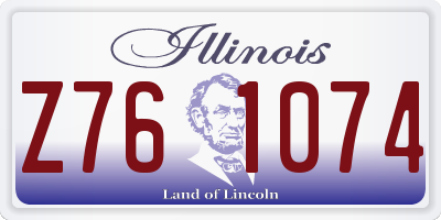IL license plate Z761074
