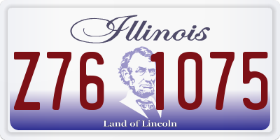 IL license plate Z761075