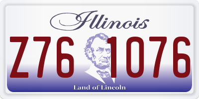 IL license plate Z761076