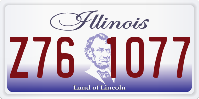 IL license plate Z761077