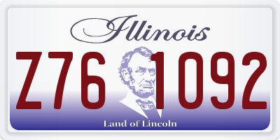 IL license plate Z761092