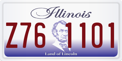 IL license plate Z761101