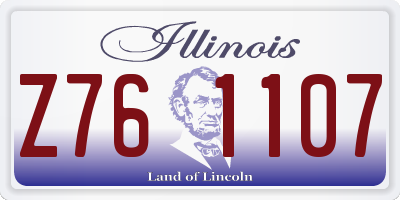 IL license plate Z761107