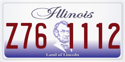 IL license plate Z761112